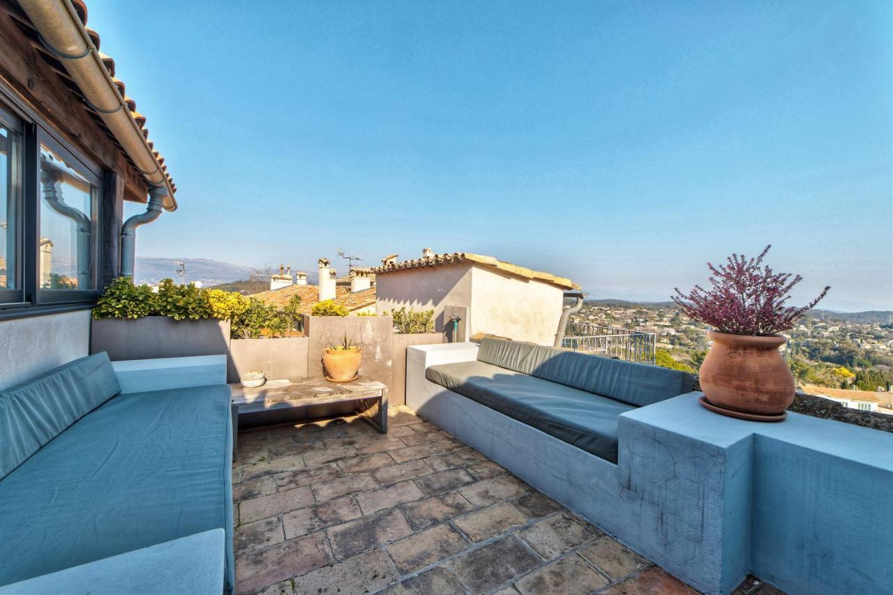 Townhouse Mougins In The Old Village, Fantastic View, Sea And Mountains Екстер'єр фото