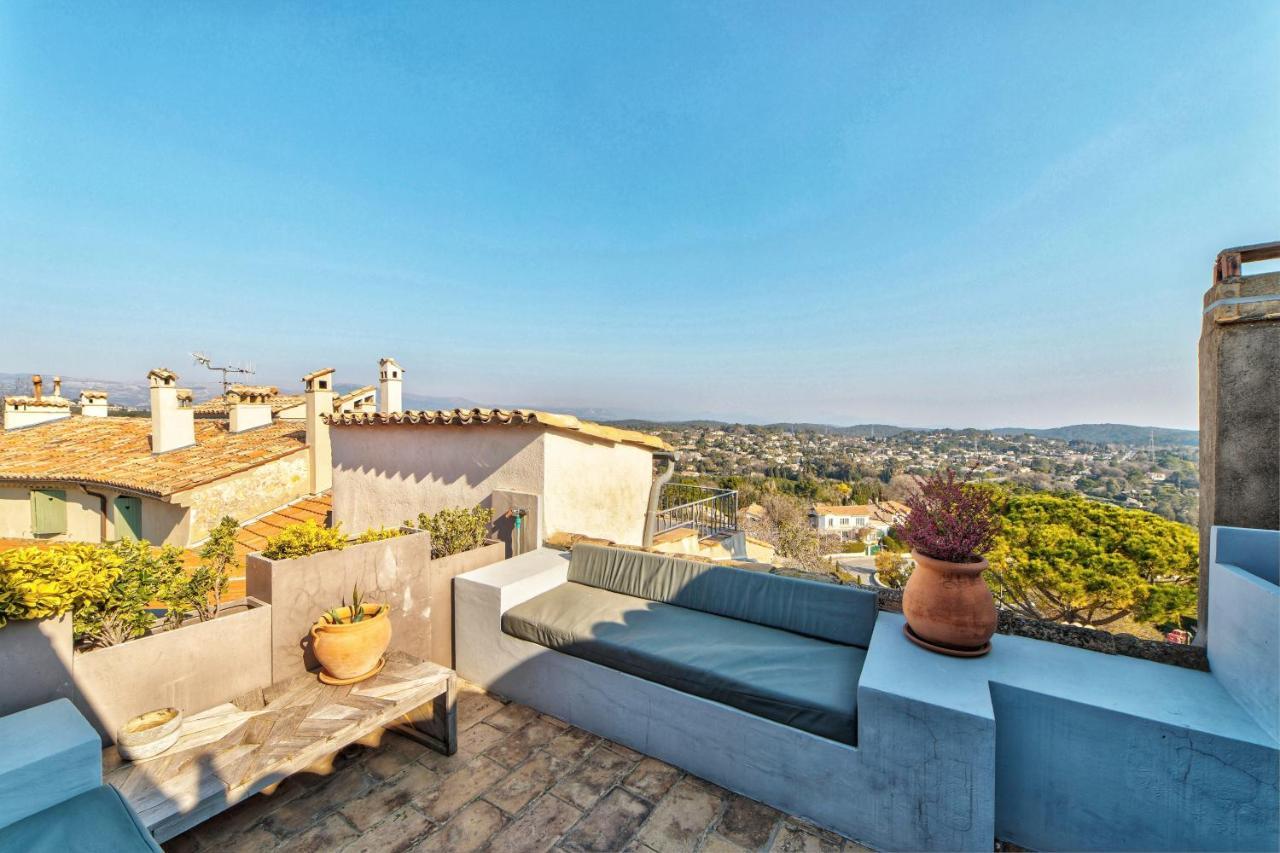 Townhouse Mougins In The Old Village, Fantastic View, Sea And Mountains Екстер'єр фото
